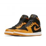 Jordan 1 Mid Black Orange Peel