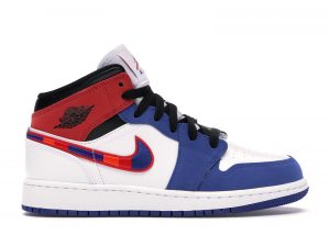 Jordan 1 Mid Rush Blue University Red (GS)