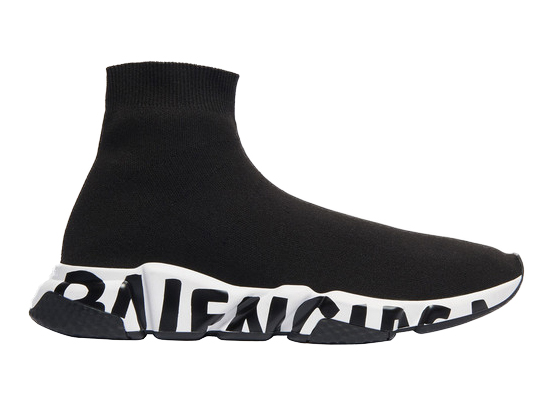 Balenciaga Speed Graffiti Trainers Black White