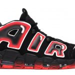 Nike Air More Uptempo Black White Laser Crimson