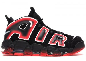 Nike Air More Uptempo Black White Laser Crimson