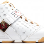 Nike LeBron 5 White Crimson Metallic Gold