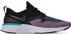 Nike Odyssey React 2 Flyknit Black Hyper Jade Ember Glow (W)