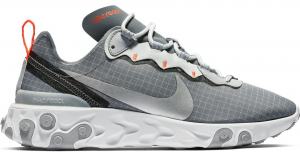 Nike React Element 55 Cool Grey Hyper Crimson