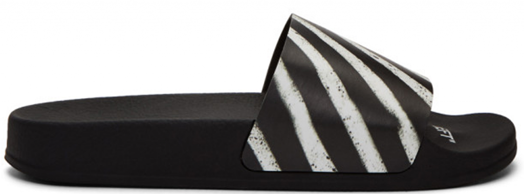 OFF-WHITE Spray Stripes Slider Black