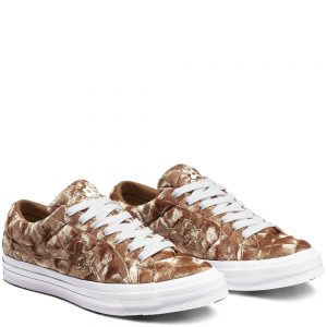 Converse One Star Ox Golf Le Fleur TTC Quilted Velvet Brown Sugar