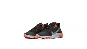 Nike React Element 55 Black Cool Grey Total Orange