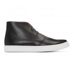 Junya Watanabe Black Leather High-Top Sneakers (WR-K102-051)