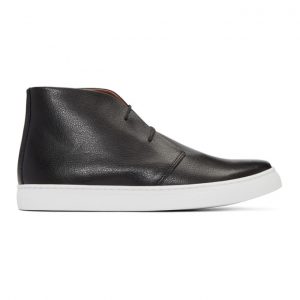 Junya Watanabe Black Leather High-Top Sneakers (WR-K102-051)