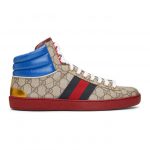 Gucci Beige GG Ace High-Top Sneakers (555144 92T20)