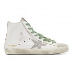 Golden Goose White and Silver Francy Sneakers (G35WS591.B90)