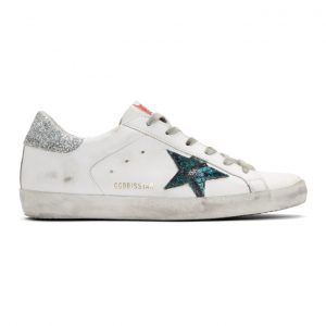 Golden Goose White Snake Superstar Sneakers (G35WS590.O86)