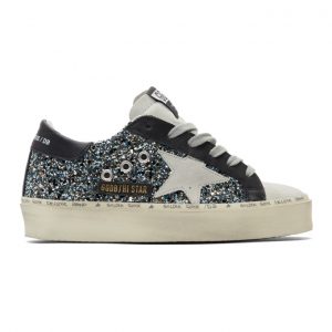 Golden Goose Black and Blue Hi Star Sneakers (G35WS945.H1)