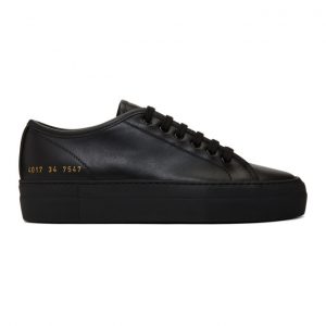 Common Projects Black Tournament Low Super Sneakers (4017)