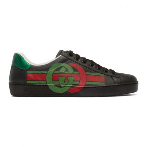 Gucci Black Interlocking G New Ace Sneakers (576136 A38V0)