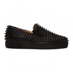 Christian Louboutin Black Roller-Boat Slip-On Sneakers (3120490)