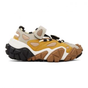 Acne Studios Grey and Yellow Bolzter Bryz Sneakers (AD0074-)