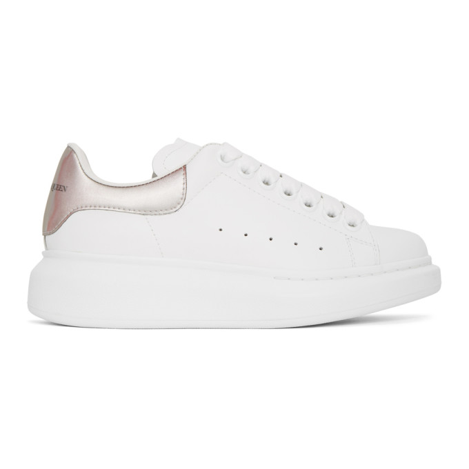 Alexander McQueen White and Iridescent Oversized Sneakers (553770WHXMV)