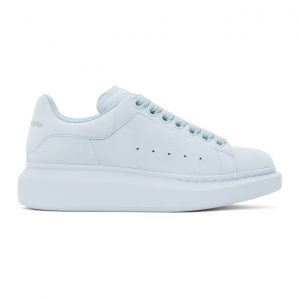 Alexander McQueen Blue Suede Oversized Sneakers (621053WHV67)