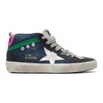 Golden Goose Blue Denim Mid Star Sneakers (G36WS634.A23)