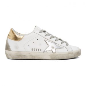 Golden Goose Silver and Gold Superstar Sneakers (G36WS590.U86)