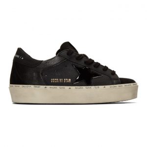 Golden Goose Black Hi Star Sneakers (G36WS945.M1)