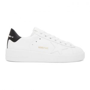 Golden Goose White and Black Pure Star Sneakers (G36WS603.A3)