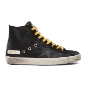 Golden Goose Black Canvas Francy Sneakers (G36MS591.C54)