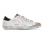 Golden Goose White and Metallic Superstar Sneakers (G36MS590.T78)