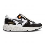 Golden Goose Black and White Running Sole Sneakers (G36MS963.O7)