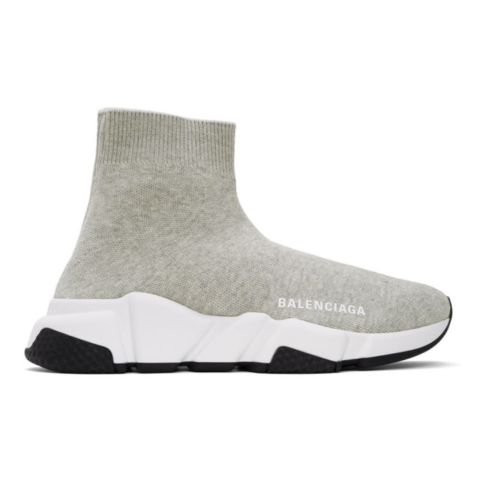 Balenciaga Grey Speed Sneakers (587280-W1V61)