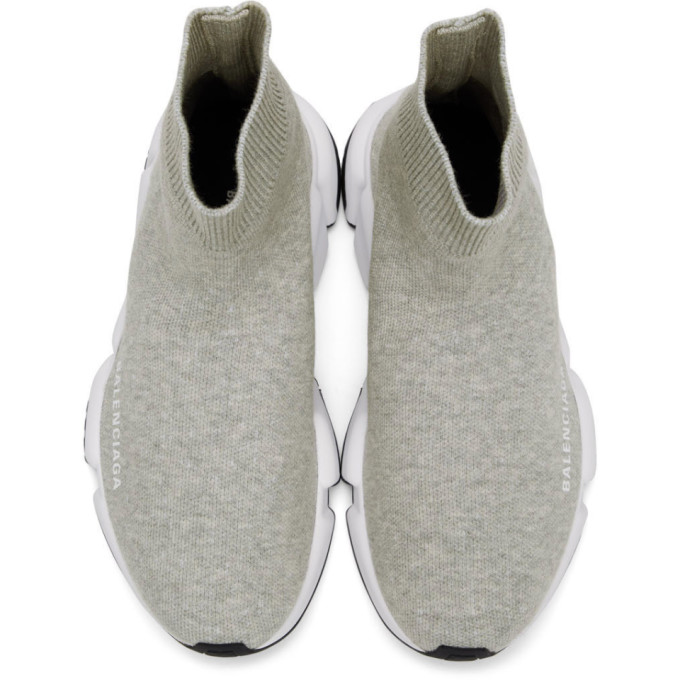 Balenciaga Grey Speed Sneakers (587280-W1V61) (4)