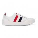 Thom Browne White Brogued Canvas Sneakers (FFF056A-01588)