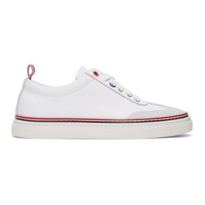 Thom Browne White Calfskin Sneakers (FFD042A-06107)