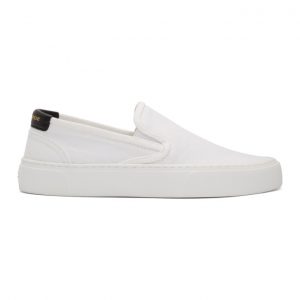 Saint Laurent White Venice Slip-On Sneakers (585739 GUZ20)