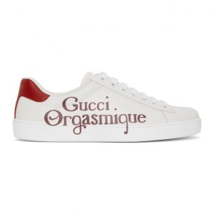 Gucci White Gucci Orgasmique New Ace Sneakers (623233 AYO10)