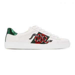 Gucci White Snake New Ace Sneakers (456230 A38G0)