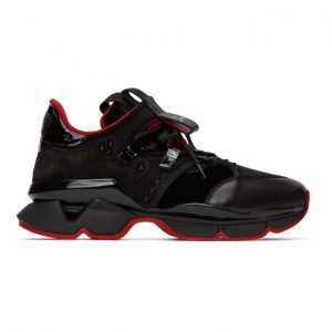 Christian Louboutin Black and Red Runner Sneakers (1200320)