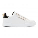 Dolce and Gabbana White Pearl Portofino Sneakers (CK1602 AH506)