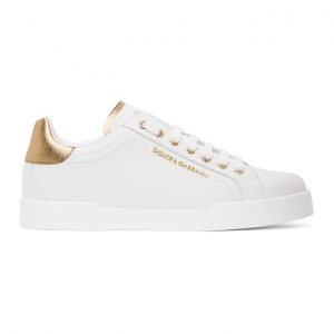 Dolce and Gabbana White Dauphine Sneaker (CS1787 AN298)