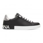 Dolce and Gabbana Black and White Portofino Sneakers (CS1760 AH527)