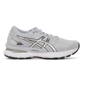 Asics Grey and Silver GEL-Nimbus 22 Platinum Sneakers (1012A664)