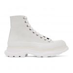 Alexander McQueen Off-White Suede Tread Slick Platform High Sneakers (627206WHBGN)