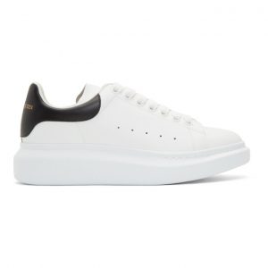 Alexander McQueen White and Black Oversized Sneakers (553680WHGP5)