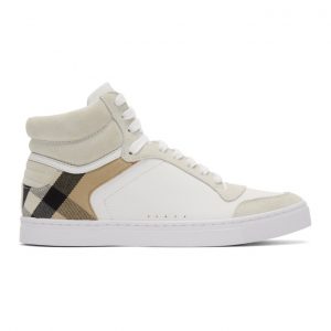 Burberry White House Check Reeth High-Top Sneakers (8024123)