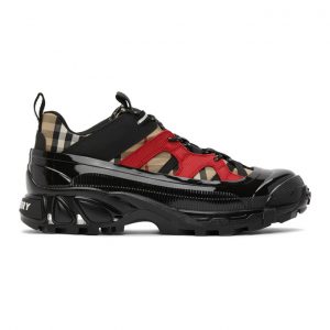 Burberry Black and Beige Check Arthur Sneakers (8021772)