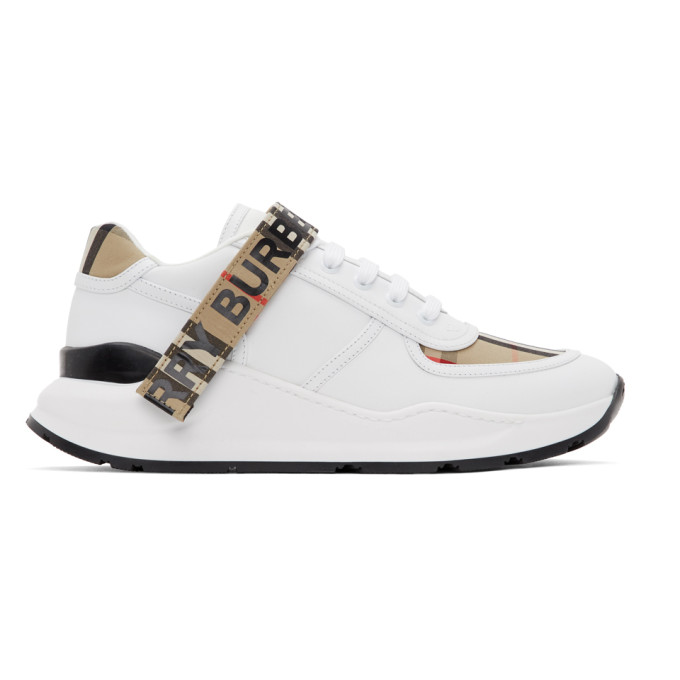 Burberry White and Beige Ronnie M Sneakers (8024052)