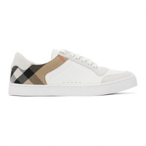 Burberry White Check Reeth Sneakers (8024125)