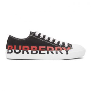 Burberry Black and Red Larkhall M Logo Sneakers (8031401)