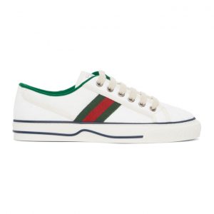 Gucci White GG Supreme Gucci Tennis 1977 Sneakers (606110 99W90)